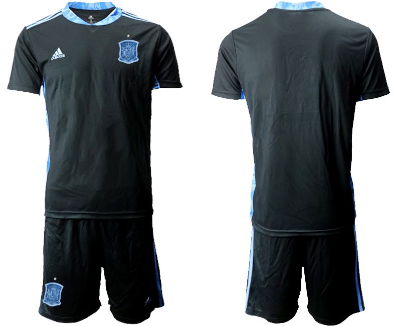 Men 2021 World Cup National Spain black goalkeeper Soccer Jerseys->tottenham jersey->Soccer Club Jersey